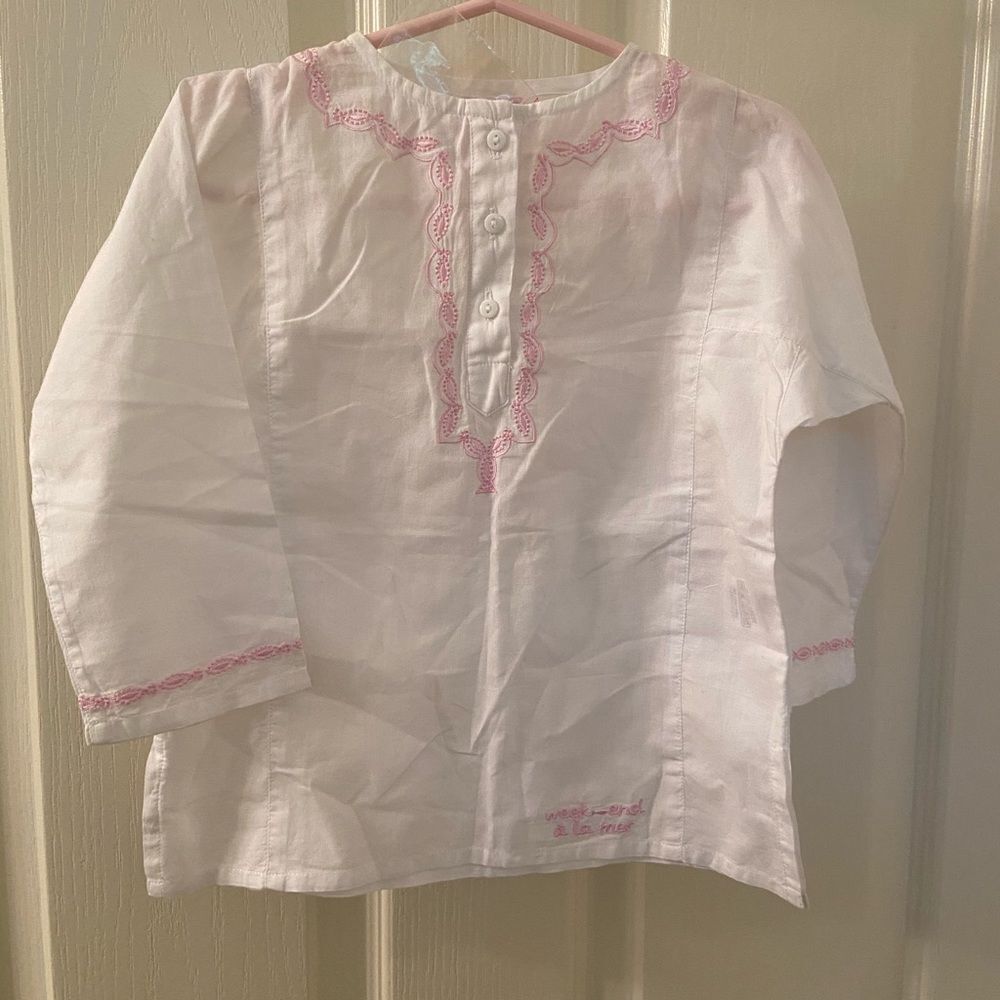 Week-End A La Mer Embroidered Caftan Tunic Beach Cover-Up Girls Size 23 Months